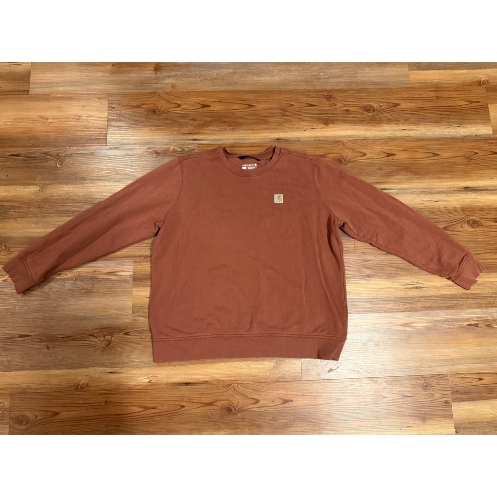 Carhartt Relaxed Fit Crewneck Sweatshirt Terracotta Clay Pullover women's L